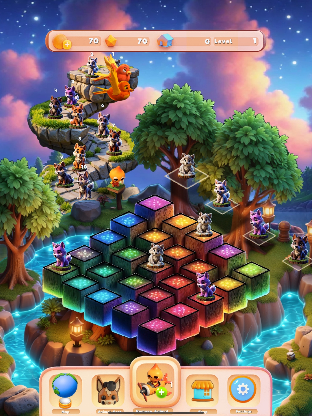Blobby Barn Animal Sorting Stack Challenge
