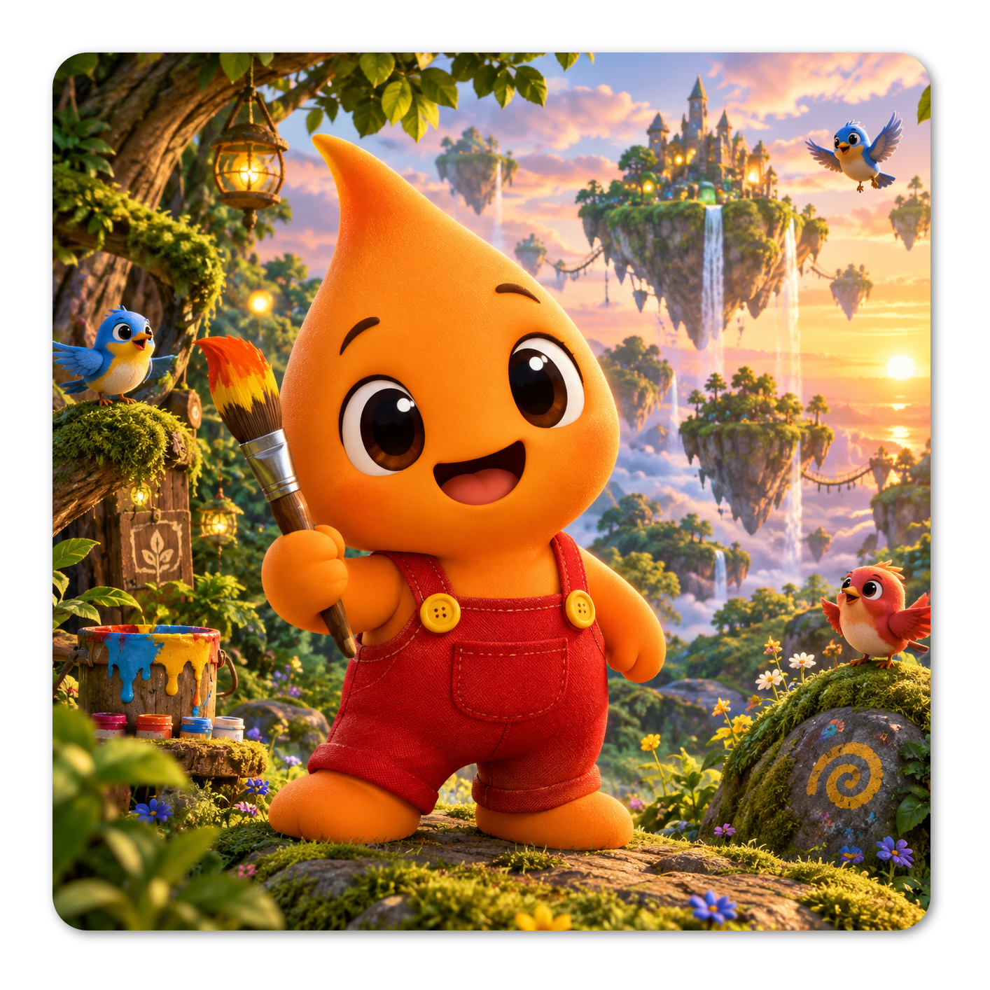 Blobby character — Woodland alchemist and builder