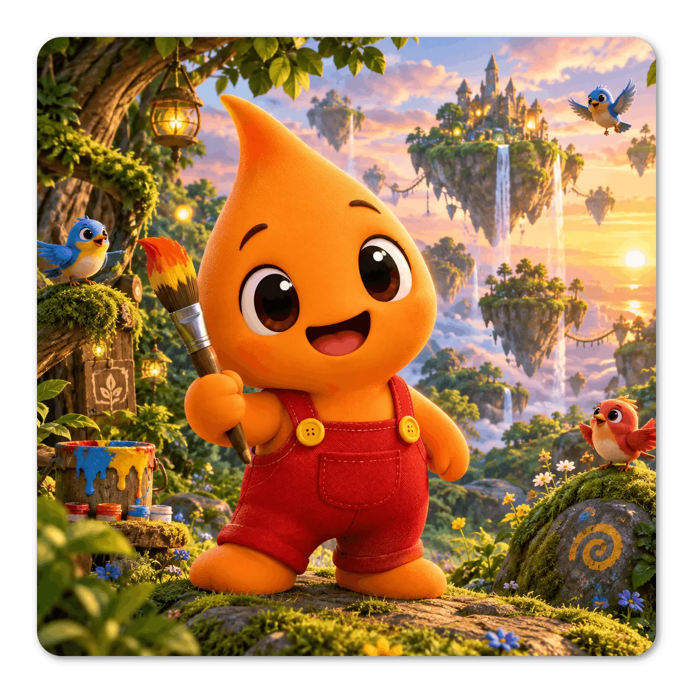 Blobby character — Woodland alchemist and builder