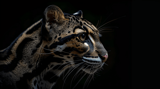 Discover the clouded leopard, an elusive feline with striking cloud-like spots, navigating the treetops of Southeast Asia's dense forests.